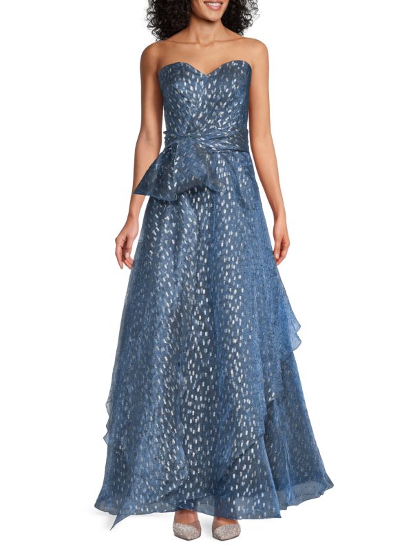 Rene Ruiz Collection Abstract Print Sweetheart Gown